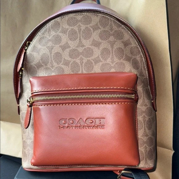 Coach | Bags | Charter Backpack 24 In Signature Canvas Tan  display picture 3